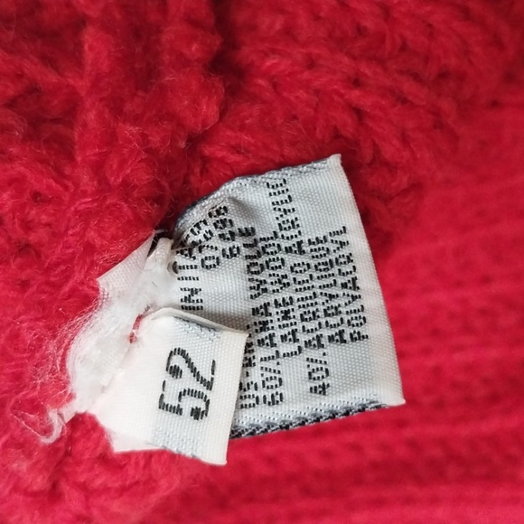 Benetton Knitted Vest Red V-neck Size 52 - Picture 7 of 10